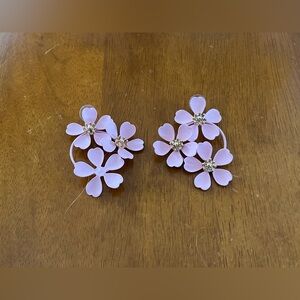 Pink Flower Earrings